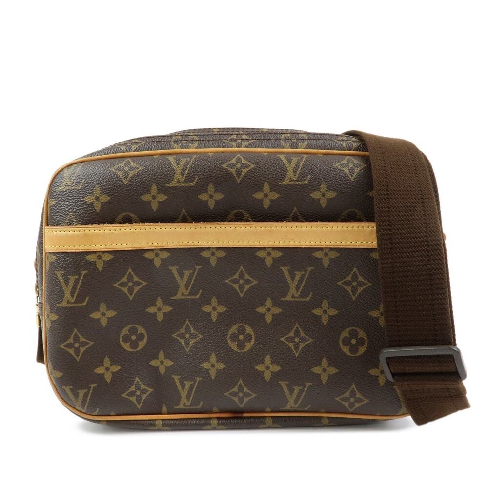 Louis Vuitton Monogram Reporter PM Crossbody Bag Brown